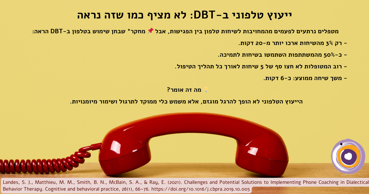 ייעוץ טלפוני ב DBT דפוסי שימוש
