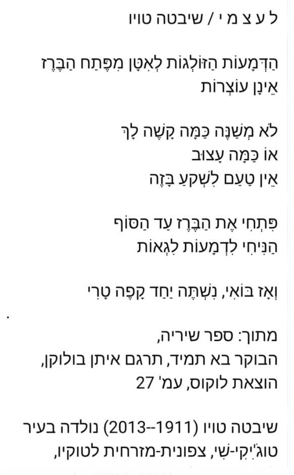 שיר על דיכאון כרוני